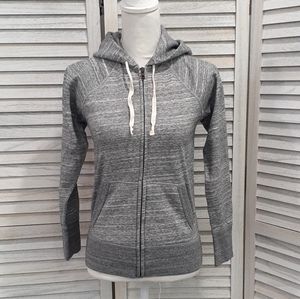 J Crew Womens Hoodie Gray Space Dye Full Zip Hooded Sweatshirt